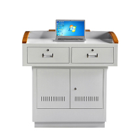 风雷动学校多媒体讲台钢制讲台演讲台中控讲台办公桌操作台1000*700*1000mm(钢面款)常规A