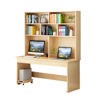 风雷动员工书桌书架组合家用带书柜一体办公桌100书桌+书架常规A