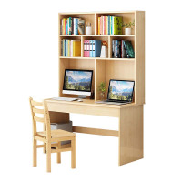 风雷动员工书桌书架组合家用带书柜一体办公桌100书桌+书架+椅子常规A