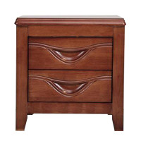 风雷动床头柜简约现代卧室床边储物柜升级款胡桃色50*41*50cm常规A
