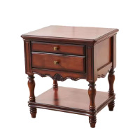 DXBG美式乡村木质床头柜复古收纳储物柜