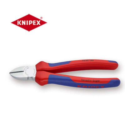 凯尼派克(KNIPEX) 双色双材料手柄镀铬斜口钳 K7005180