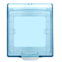 公牛 防溅盒 暗装86型防水开关面板盒防溅盒防水罩插座浴室防水盒 F03AS淡蓝色透明 2个起订