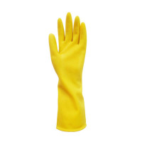 加厚牛筋防滑耐磨工业乳胶橡胶手套 32cm 黄色 L码 5双装