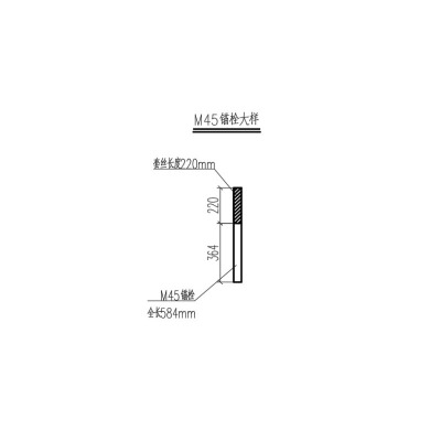 锚栓 M45*584 一栓三母二垫