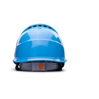 定制透气安全帽 ABS工程款 A3式 带LOGO印字 天蓝色
