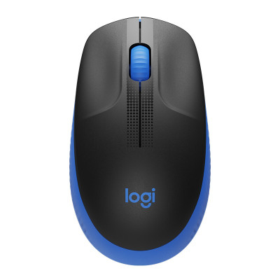 Logitech罗技全尺寸无线办公鼠标M190 蓝色