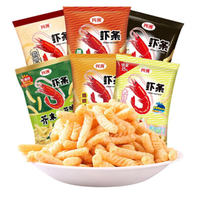 四洲原味虾条80g*2包膨化食品休闲零食