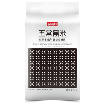 裕道府 五常黑米(五谷杂粮 粗粮 粥米伴侣 真空包装) 1kg