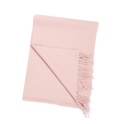 艾丝雅兰 羊绒围巾 A-D322藕粉色