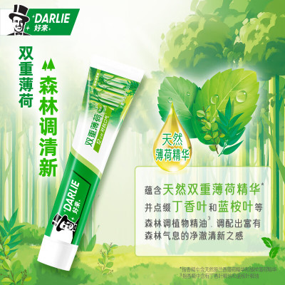 好来(黑人)双重薄荷清然牙膏(森林调清新)中国160g