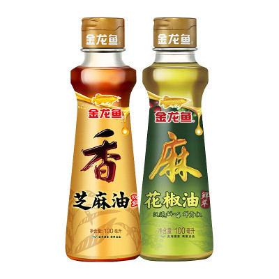 金龙鱼芝麻香油(100ML+100ML金龙鱼花椒油)组合装