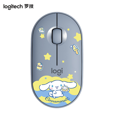 罗技(Logitech)Pebble无线鼠标 星河大耳狗-蓝色