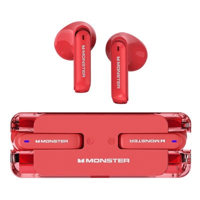 MONSTER魔声水晶盒蓝牙耳机 XKT08红色