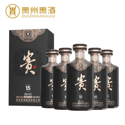 洋河 第三代53度15年酱香型白酒500ml*整箱4瓶