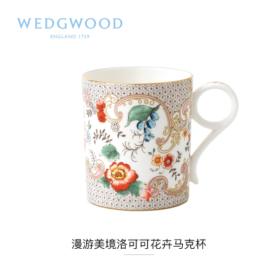 wedgwood漫游美境洛可可花卉马克杯 40024017