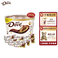 德芙(Dove)丝滑牛奶巧克力分享碗装252g休闲小零食糖果礼物