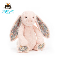 英国jELLYCAT 花布浅桃红色邦尼兔 (大码 36cm)