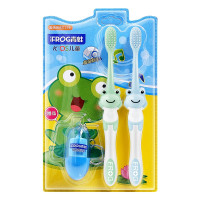 青蛙宝贝系列3岁以上适用119B儿童牙刷 2支装 QT119B(随机颜色)