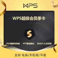 WPS Office 会员基础套餐 季卡(卡密)