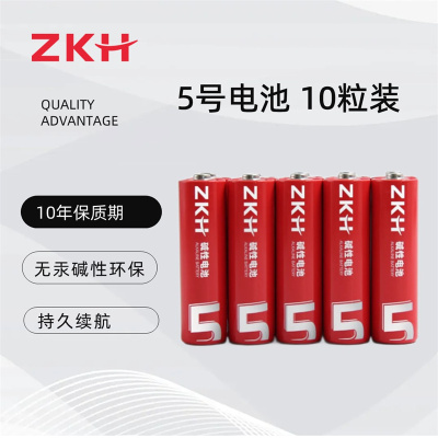 ZKH/震坤行 碱性电池 5号 AA LR6 10粒装 1盒 销售单位：盒