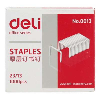 DELI/得力 厚层钉书钉 0013 23/13 1000枚装 1盒 销售单位：盒