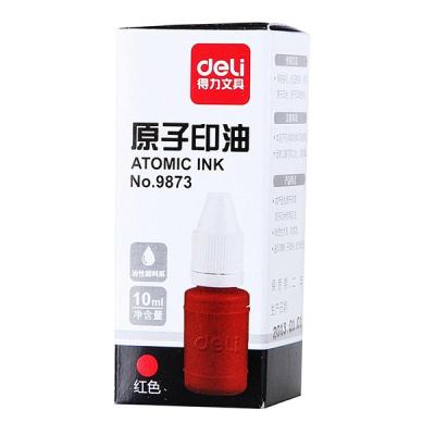 DELI/得力 原子印油 9873 10ml 红色 1瓶 销售单位：瓶