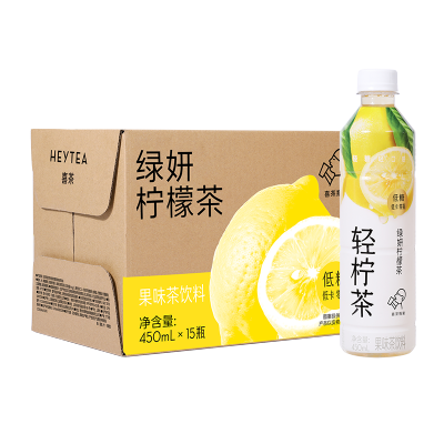 喜茶轻柠茶 绿妍柠檬茶果味茶饮料450ml*15