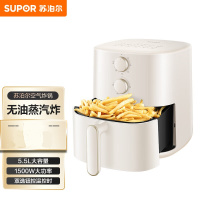 苏泊尔(SUPOR)空气炸锅不用翻面5.5L大容量空气炸锅蒸汽嫩炸炸烤箱一体精准控温不沾易清洗免翻面炸锅 KJ55D78