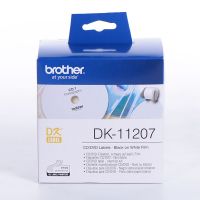 兄弟 DK-11207 热敏定长CD/DVD标签(菲林) 58mm*58m 白底黑字 1盒 (菲林100张,