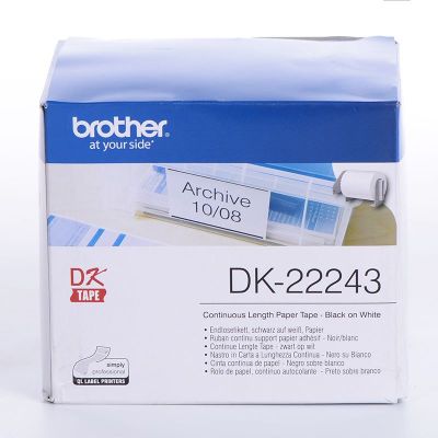 兄弟 标签机色带 DK-22243 白底/黑字 102mm*30.48m