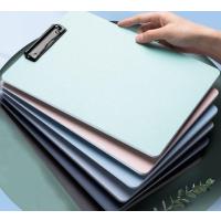 加厚a4板夹文件夹夹板文具办公学生用品记录写字板垫板合同夹-【冰蓝色】升级加厚;【1个】无笔芯