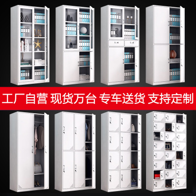 钢制更衣柜宿舍职员铁皮换衣储物柜公室文件柜档案凭证资料柜-六斗矮柜【常规款】