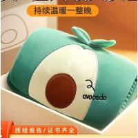 冬季毛绒充电暖水袋自动断电防爆暖手袋-粉色公仔熊腰带款（丝光热水袋*1+暖腰带*1+防爆夹*1）