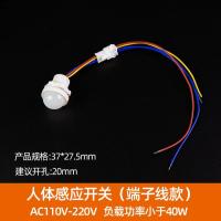 人体感应开关 红外感应模块开关头吸顶筒灯控制器 5个起订-AC110-240V人体感应头（端子线）