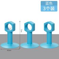 门把手防撞垫房间厕所卧室门后吸门固定新款免打孔防风硅胶门挡器-经典大号蓝色装3个