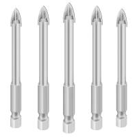 瓷砖钻头水泥混凝土打墙转头多功能打孔6玻璃开孔器四刃十字钻头-钻头;6+8mm（2个装）