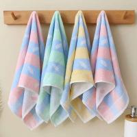 薄款毛巾纯棉毛巾男女洗脸巾成人全棉柔软吸水不掉毛-76x33cm;【6条装-树叶款】