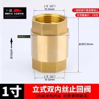 全铜立式止回阀卧式逆止阀水管水表热水器单向阀【单位：3个/组】-1寸立式内流内