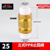 全铜立式止回阀卧式逆止阀水管水表热水器单向阀【单位：3个/组】-25PPR立式止回阀