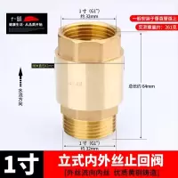 全铜立式止回阀卧式逆止阀水管水表热水器单向阀【单位：3个/组】-1寸立式外流内