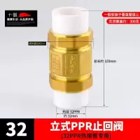 全铜立式止回阀卧式逆止阀水管水表热水器单向阀【单位：3个/组】-32PPR立式止回阀