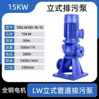 LW无堵塞污水管道泵立式污水提升泥浆泵增压管道离心循环泵-100LW100-30-15