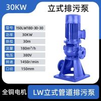 LW无堵塞污水管道泵立式污水提升泥浆泵增压管道离心循环泵-150LW180-30-30