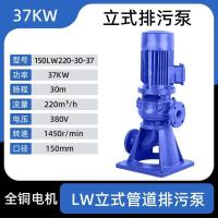 LW无堵塞污水管道泵立式污水提升泥浆泵增压管道离心循环泵-150LW220-30-37