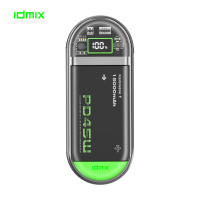 idmix 太空舱双自带线PD快充移动电源 ~15000mAh P15CI PRO黑绿色