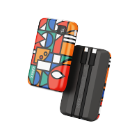 idmix 双自带线PD快充移动电源 ~10000mAh P10CI PRO潮牌艺术款几何色彩