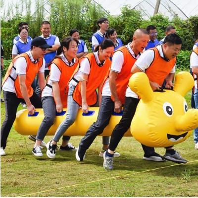 趣味运动会道具充气毛毛虫活动竞速团建拓展器材 -8人座成人款毛毛虫