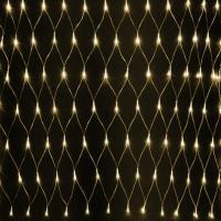 氛围灯LED渔网灯满天星户外防水装饰网状彩灯 -暖白（彩色正白蓝色备注）1.5*1.5米96灯【24V插电工程款】