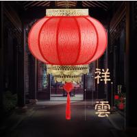 中式仿羊皮灯笼户外大红圆灯笼 -圆祥云|[精品加厚]50厘米/